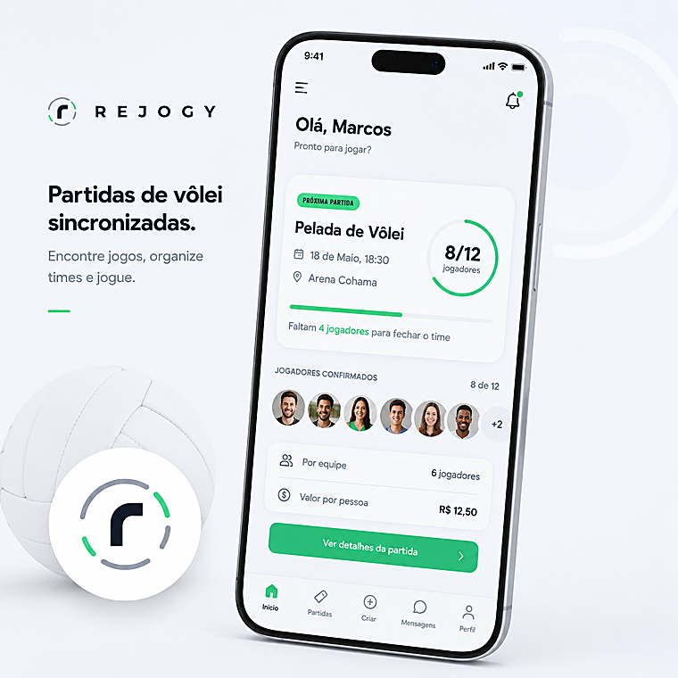 Rejogy app: sports match platform with payments and matchmaking